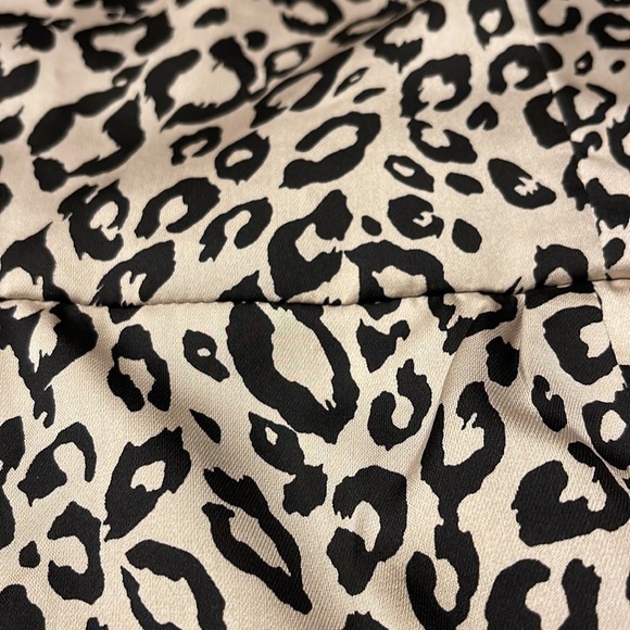NAVEN leopard animal print peplum blouse top size 0 - Picture 2 of 5